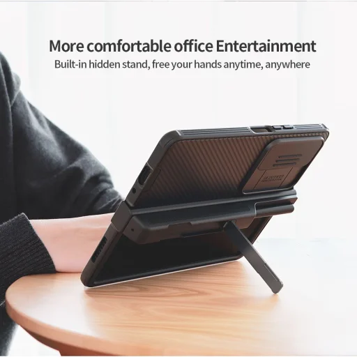 Samsung Galaxy Z Fold 4 5G Nillkin CamShield PRO Slot+Stand tok kék (S Pent nem tartalmaz) - 9