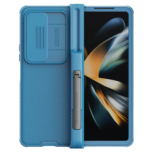 Samsung Galaxy Z Fold 4 5G Nillkin CamShield PRO Slot+Stand tok kék (S Pent nem tartalmaz) - 1