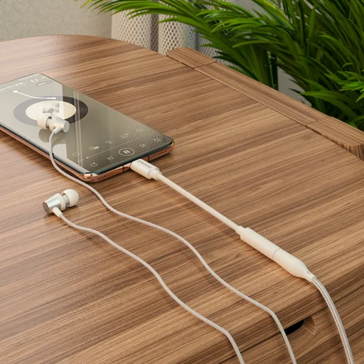 Borofone audio adapter BV13 Type C - 3.5 mm jack fehér - 7