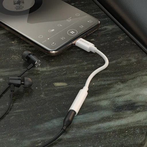 Borofone audio adapter BV13 Type C - 3.5 mm jack fehér - 8