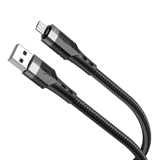 Borofone BU35 Influence USB - microUSB kábel 2.4A 1.2m fekete - 1