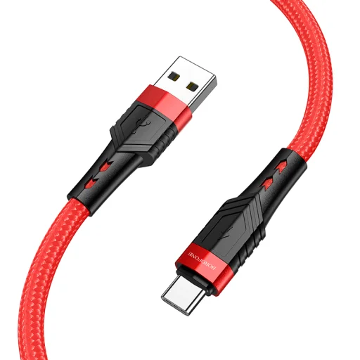 Borofone BU35 Influence USB - Type C kábel 3A 1.2m piros - 4