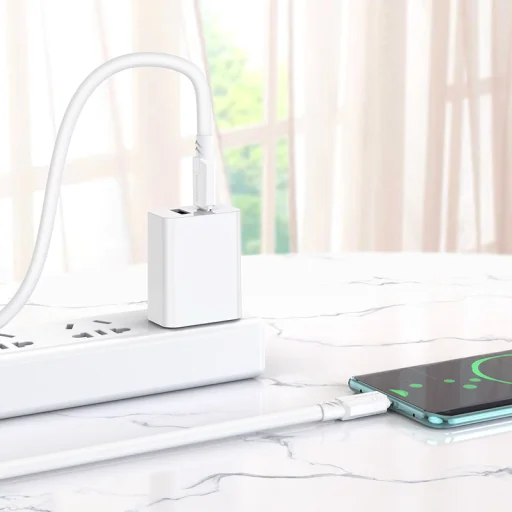 Borofone Goodway BX81 Type C - Type C kábel PD 60W 3A 1m fehér - 2