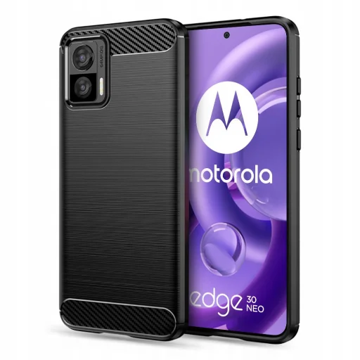 Motorola Edge 30 Neo Tech-Protect carbon mintájú TPU tok fekete - 1