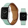 Apple Watch 4/5/6/7/8/SE (38/40/41mm) PU bőr óraszíj mentazöld Alphajack thumbnail