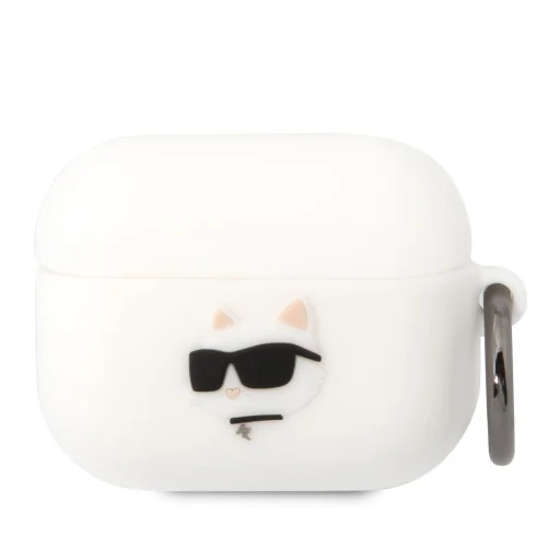 Airpods Pro Karl Lagerfeld 3D Logo NFT Choupette Head szilikon tok fehér - 1