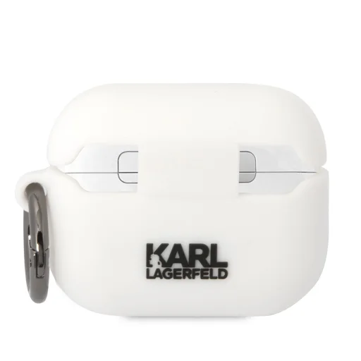 Airpods Pro Karl Lagerfeld 3D Logo NFT Karl Head szilikon tok fehér - 3
