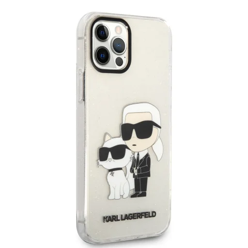 iPhone 12/12 Pro Karl Lagerfeld KLHCP12MHNKCTGT IML Glitter Karl and Choupette NFT tok átlátszó - 4