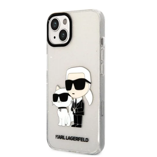 iPhone 13 Karl Lagerfeld KLHCP13MHNKCTGT IML Glitter Karl and Choupette NFT tok átlátszó - 1