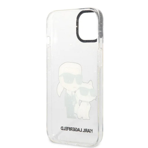 iPhone 13 Karl Lagerfeld KLHCP13MHNKCTGT IML Glitter Karl and Choupette NFT tok átlátszó - 6