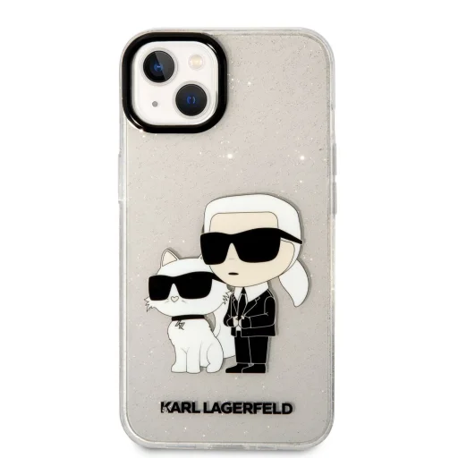 iPhone 13 Karl Lagerfeld KLHCP13MHNKCTGT IML Glitter Karl and Choupette NFT tok átlátszó - 3