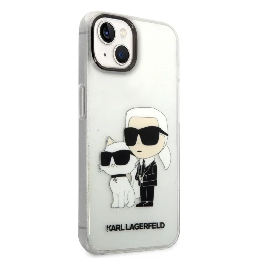 iPhone 14 Plus Karl Lagerfeld KLHCP14MHNKCTGT IML Glitter Karl and Choupette NFT tok átlátszó - 6