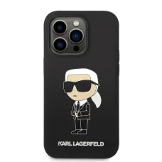 iPhone 14 Pro Max Karl Lagerfeld KLHCP14XSNIKBCK Liquid Silicone Ikonik NFT tok fekete