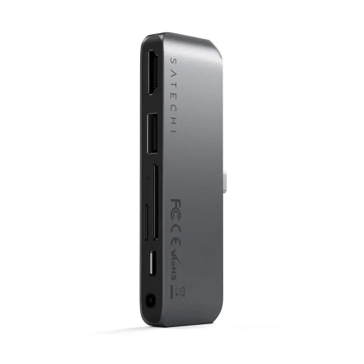 Satechi USB-C Mobile Pro HUB SD (1x USB-C PD,1x 4K HDMI,1x USB 3.0, MicroSD, 3.5mm audio) - szürke (ST-MPHSDM) - 6