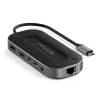 Satechi USB-4 többportos adapter, HUB elosztó W2.5G Ethernet (1xHDMI2.1, 1xUSB-A, 2x USB-C, Audio 3.5mm, Ethernet) - fekete (ST-U4MGEM) - 2