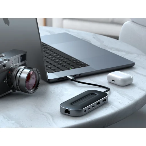 Satechi USB-4 többportos adapter, HUB elosztó W2.5G Ethernet (1xHDMI2.1, 1xUSB-A, 2x USB-C, Audio 3.5mm, Ethernet) - fekete (ST-U4MGEM) - 7