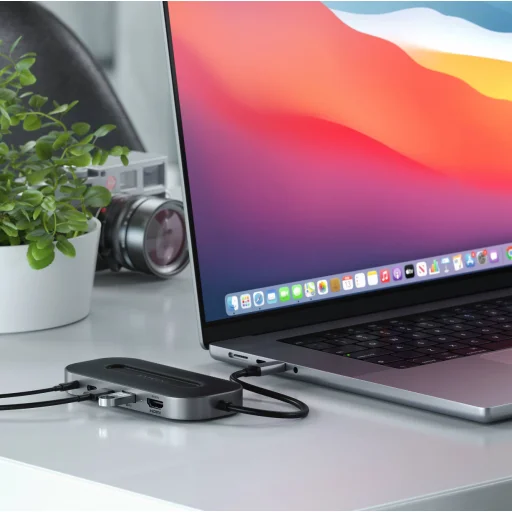 Satechi USB-4 többportos adapter, HUB elosztó W2.5G Ethernet (1xHDMI2.1, 1xUSB-A, 2x USB-C, Audio 3.5mm, Ethernet) - fekete (ST-U4MGEM) - 5