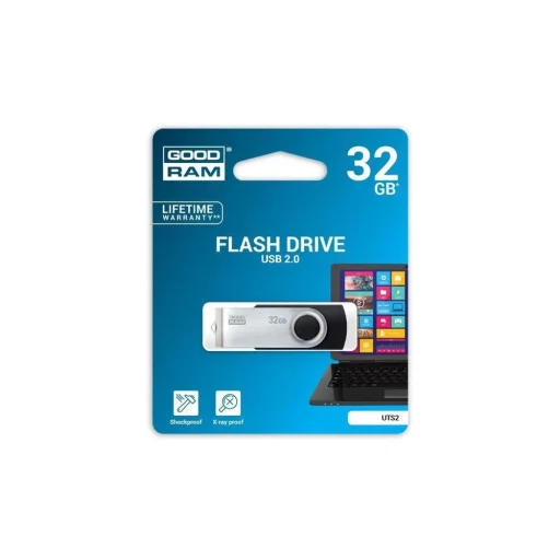 GOODRAM Pendrive 32GB, UTS2 USB 2.0, Fekete - 1