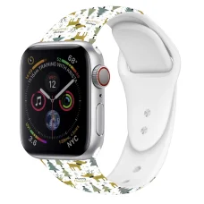 Apple Watch 4/5/6/7/8/9/SE (38/40/41mm) karácsonyi mintás óraszíj Alphajack (XMAS-9)