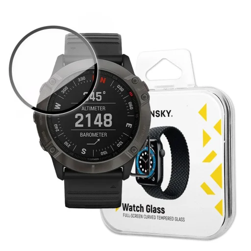 Garmin Fenix 6 Pro Wozinsky Hibrid üvegfólia fekete - 1