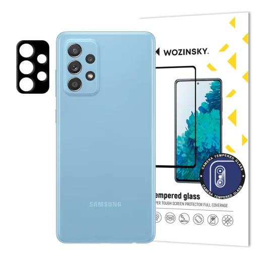 Samsung Galaxy A52 5G Wozinsky Full Camera Glass 9H kameralencse védő üvegfólia fekete - 1
