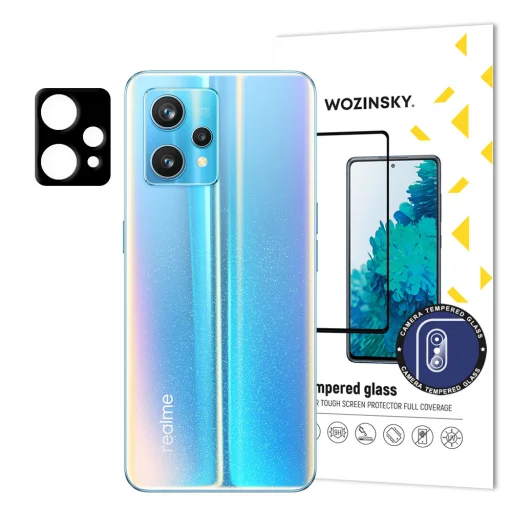Realme 9 Pro Wozinsky Full Camera Glass 9H kameralencse védő üvegfólia fekete - 1