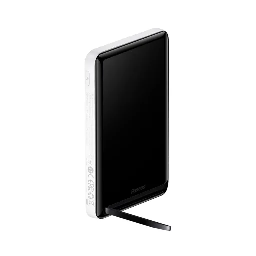 Baseus Magnetic Bracket MagSafe powerbank 10000mAh 20W Overseas Edition fehér (PPCX000202) + USB Type C kábel Baseus Xiaobai Series 60W 0,5m - 13