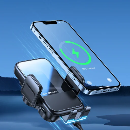 Joyroom autós tartó vezeték nélküli töltéssel 15W Qi műszerfalra fekete (JR-ZS298) - 5