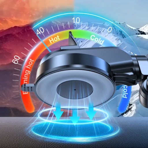 Joyroom autós tartó vezeték nélküli töltéssel 15W Qi műszerfalra fekete (JR-ZS298) - 3