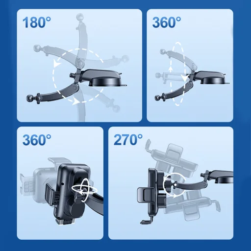 Joyroom autós tartó vezeték nélküli töltéssel 15W Qi műszerfalra fekete (JR-ZS298) - 14