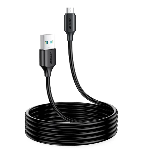 Joyroom USB-A - Micro USB adat és töltőkábel 2.4A 2m fekete - 1