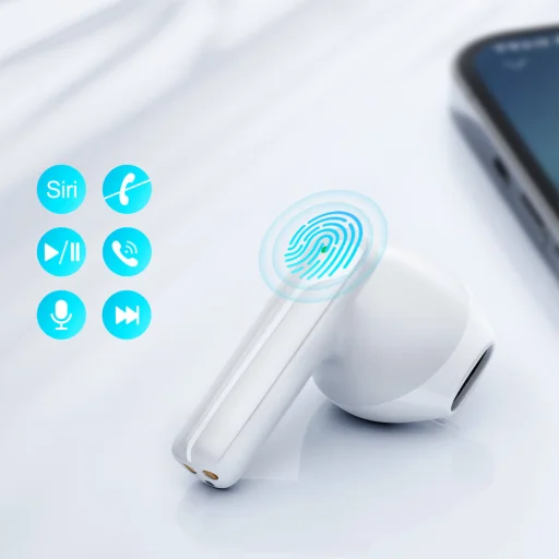 Joyroom TWS vezeték nélküli ENC bluetooth fülhallgató fehér - 3