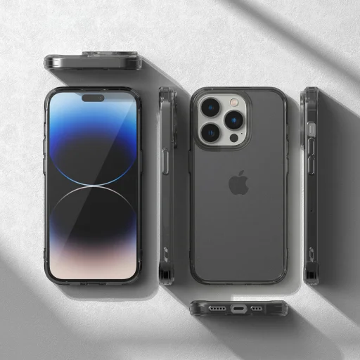 iPhone 14 Plus Ringke Fusion Matt tok gél kerettel szürke - 2