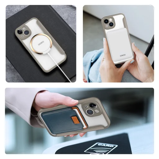 iPhone 14 Dux Ducis Skin X Pro Magsafe mágneses fliptok bézs - 8