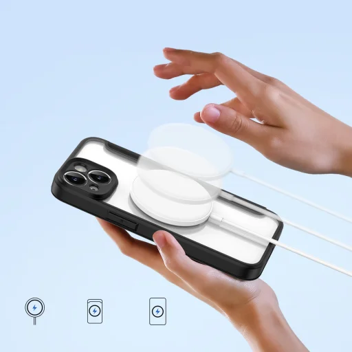 iPhone 14 Dux Ducis Skin X Pro Magsafe mágneses fliptok fekete - 8