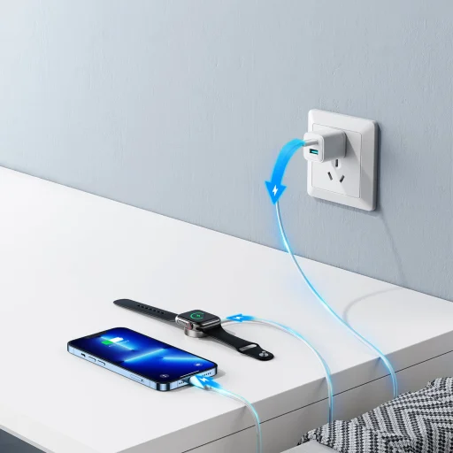 Joyroom USB Type C 20W PD Apple Watch  töltő kábel indukciós töltéssel 1.5 m fehér - 5