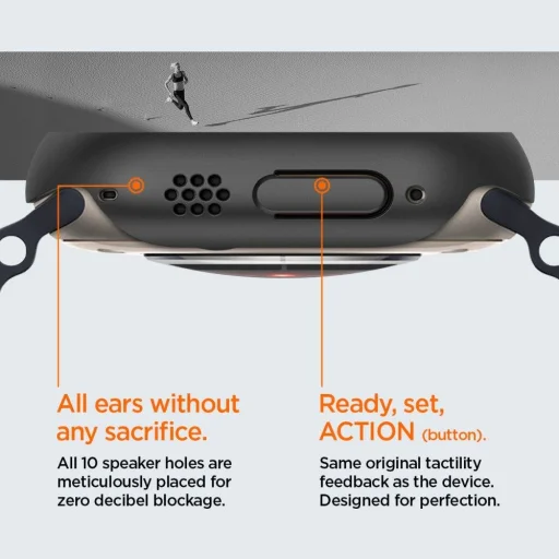 Apple Watch Ultra 1/2/3 (49mm) Spigen Thin Fit tok fekete (ACS05458) - 6