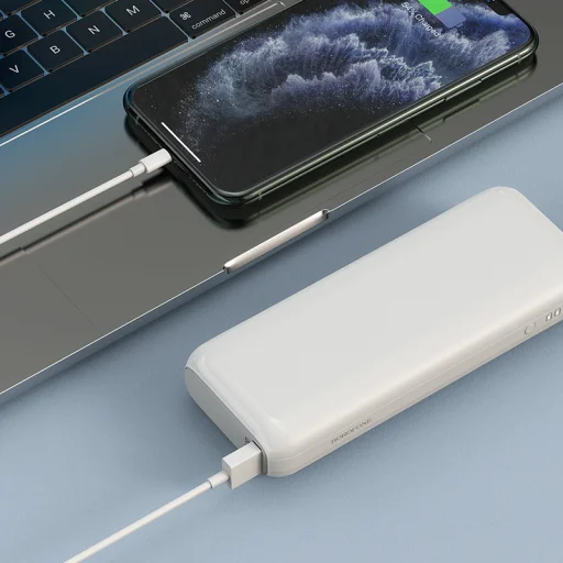 Borofone Olymp BJ1A powerbank 20000mAh USB + Type C PD QC 3.0 18W fehér - 3