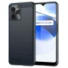 Realme C35 Forcell szénszál mintájú TPU tok fekete - 1
