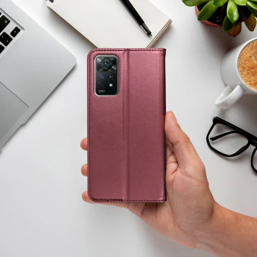 Oppo Reno 8 Pro Smart Magneto fliptok bordó - 4