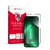 iPhone 13/13 Pro/14 Forcell Flexible 5D Full Glue hibrid kijelzővédő üvegfólia fekete - 1