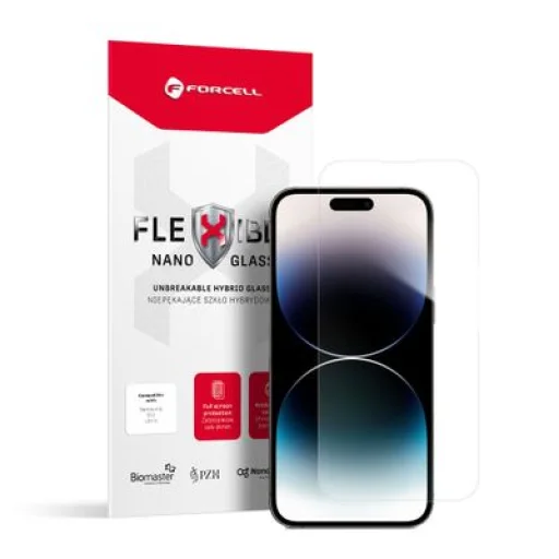 iPhone 14 Pro Max/15 Plus Forcell Flexible Nano Glass hibrid kijelzővédő üvegfólia - 1