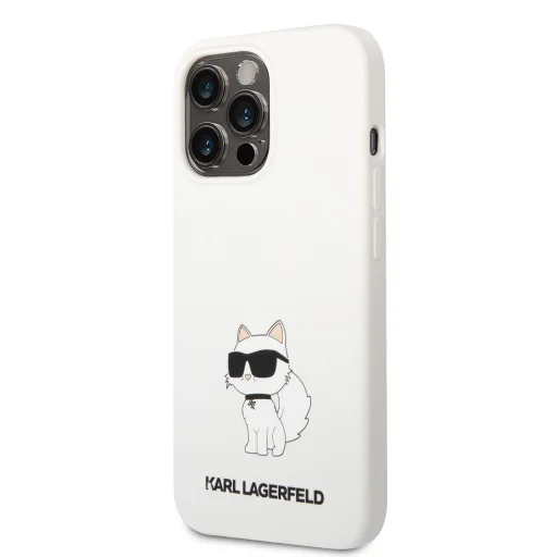 iPhone 13 Pro Karl Lagerfeld KLHCP13LSNCHBCH Liquid Silicone Choupette NFT tok fehér - 1
