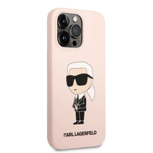iPhone 13 Pro Karl Lagerfeld KLHCP13LSNIKBCP Liquid Silicone Ikonik NFT tok rózsaszín - 2