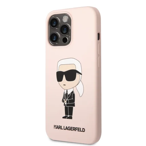 iPhone 13 Pro Karl Lagerfeld KLHCP13LSNIKBCP Liquid Silicone Ikonik NFT tok rózsaszín - 1