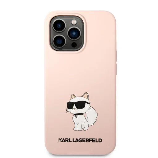 iPhone 13 Pro Max Karl Lagerfeld KLHCP13XSNCHBCP Liquid Silicone Choupette NFT tok rózsaszín - 3