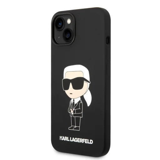 iPhone 14 Plus Karl Lagerfeld KLHCP14MSNIKBCK Liquid Silicone Ikonik NFT tok fekete - 1