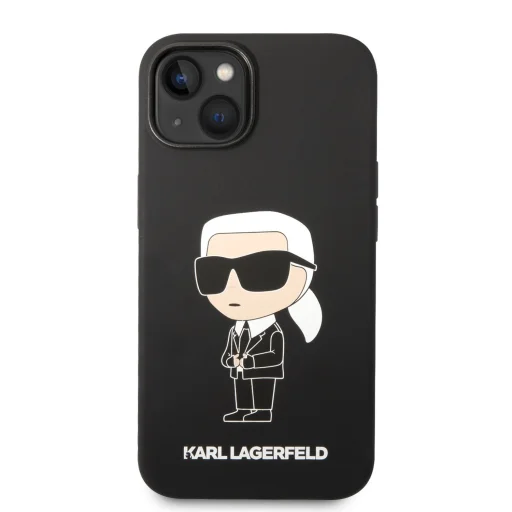 iPhone 14 Plus Karl Lagerfeld KLHCP14MSNIKBCK Liquid Silicone Ikonik NFT tok fekete - 6