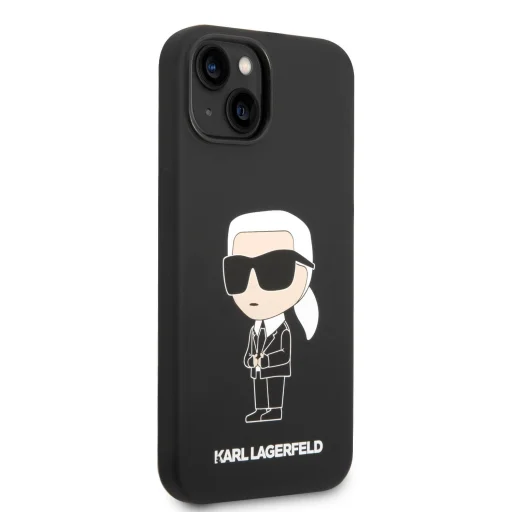 iPhone 14 Plus Karl Lagerfeld KLHCP14MSNIKBCK Liquid Silicone Ikonik NFT tok fekete - 2