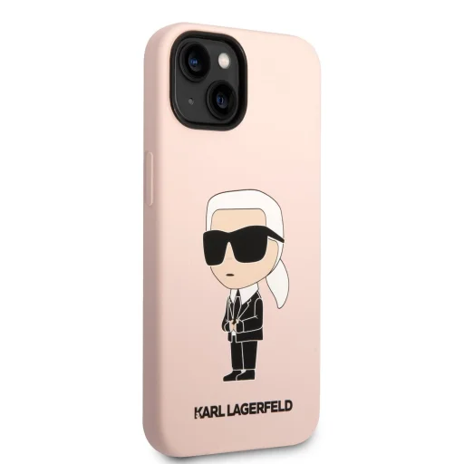 iPhone 14 Plus Karl Lagerfeld KLHCP14MSNIKBCP Liquid Silicone Ikonik NFT tok rózsaszín - 1